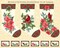 Christmas Blooms of the Holiday Stocking Panel 100% Cotton Fabric Price per Panel